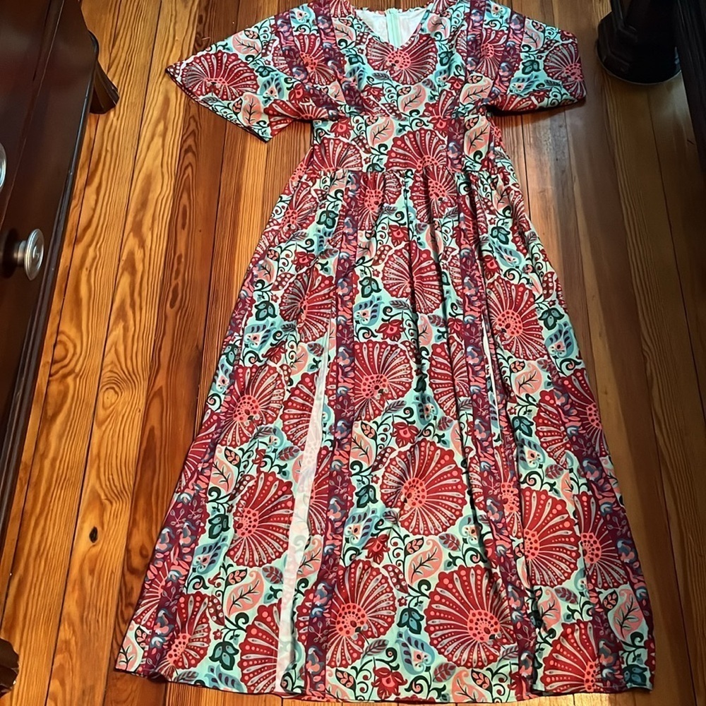 Peasant style boho maxi dress new